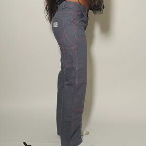 BDG Women's Grey pants with red stitching.